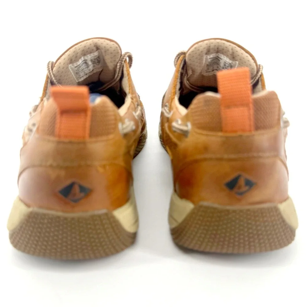 Sperry Billfish Boat Shoes Mens 10.5 Tan Brown Leather Mesh Deck Loafers